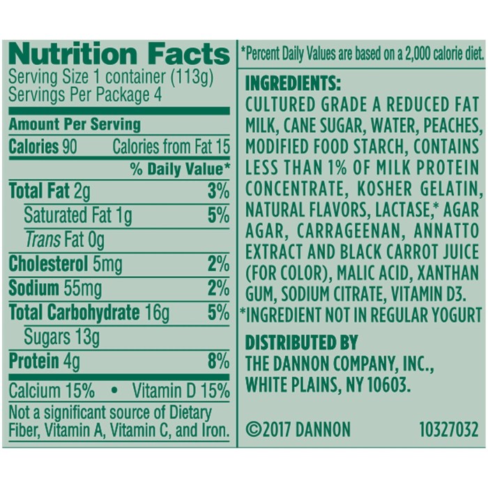 Activia probiotic yogurt nutrition facts