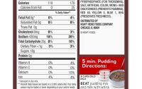 Sugar free pudding mix nutrition facts