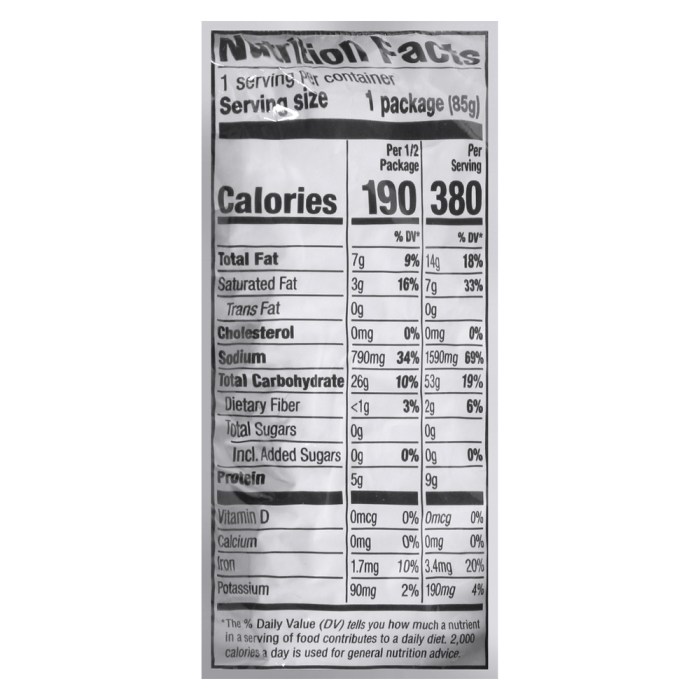 Restaurant ramen nutrition facts