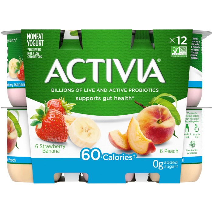 Activia probiotic yogurt nutrition facts