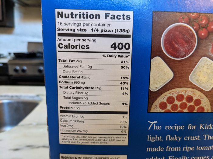 1 slice of pizza nutrition facts