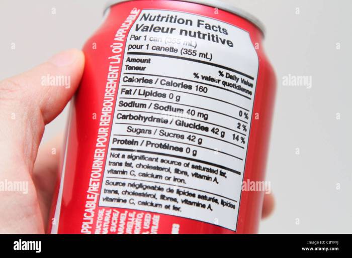 Coke nutrition facts 8 oz