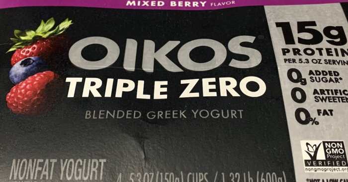 Oikos mixed berry yogurt nutrition facts